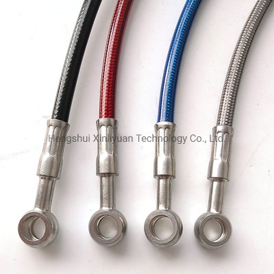 PTFE/Nylon Ss Braided Motorcycle Brake Hose Hydraulic clutch with Elbow Banjo Hose Fittings for Aprilia Piaggio Ducati Monster